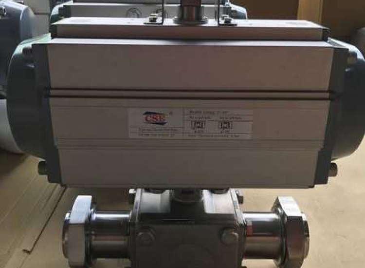 Van bi 3 ngã vi sinh điều khiển khí nén | Clamp Inox 304 - 316L