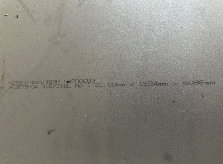 TẤM INOX 316/316L No.1 DÀY 22MM