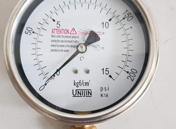 ĐỒNG HỒ ÁP SUẤT CHÂN ĐỨNG | UNIJIN | P250(A)/ UNIJIN-PRESSURE-GAUGE-P250
