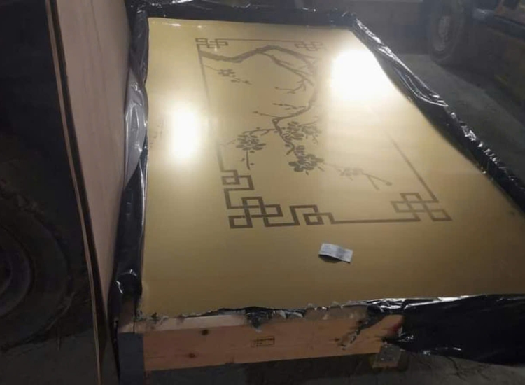 TẤM INOX HOA VĂN CÂY ĐÀO